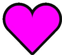 Gif animé coeur rose brillant